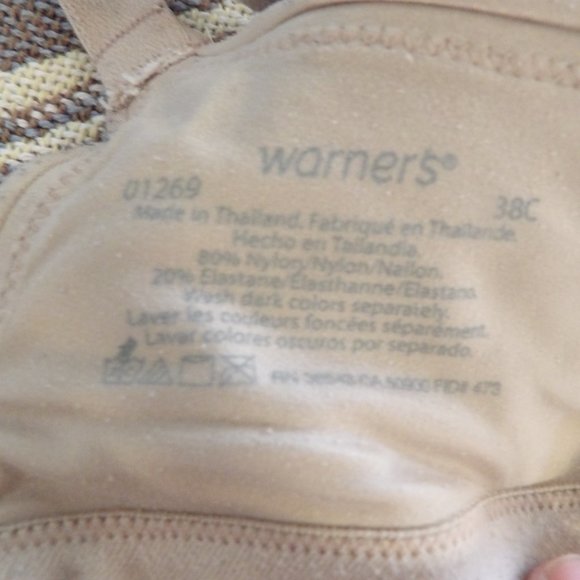 Warner's No Wire Bra Sz 38C - Picture 4 of 4